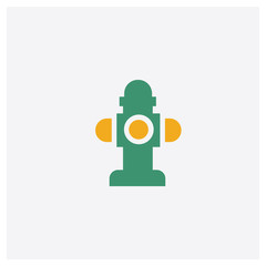 Hydrant concept 2 colored icon. Isolated orange and green Hydrant vector symbol design. Can be used for web and mobile UI/UX