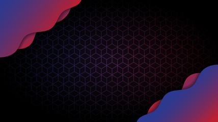 Wall Mural - abstract background gradient design with geometric fluid shpaes composition.futuristic minimal patte