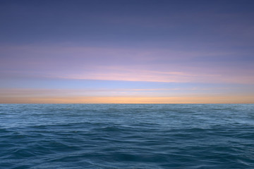 Wall Mural - beautiful sea water on sunset sky