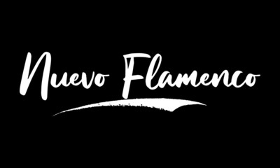 Nuevo Flamenco Calligraphy Black Color Text On Black Background