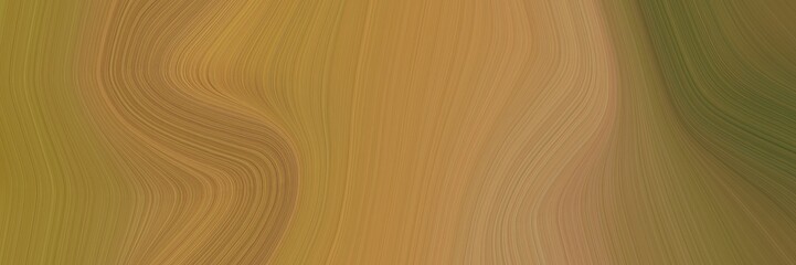 Poster - creative decorative curves backdrop with peru, dark olive green and brown colors
