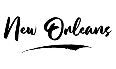 Aufkleber - New Orleans Phrase Saying Quote Text or Lettering. Vector Script and Cursive Handwritten Typography 
For Designs Brochures Banner Flyers and T-Shirts.