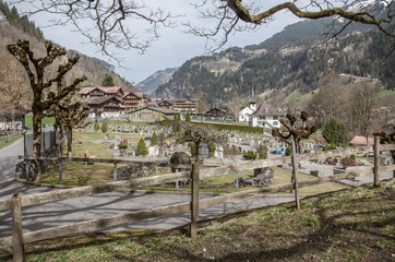 lovely spring day in Lauterbrunnen landsape mountains nature tourism