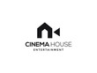 House and Film Stripes for Movie Production Logo Design
