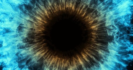 Poster - abstract color burst eye, smoke explosion, twirling mist (fog, smoke). magic, power, electricity, en