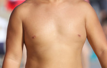 The Bare Chest Of An Asian Man
