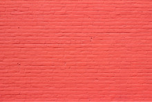 Old Red Painted Brick Wall Texture Background Showing Weathering From Normal Aging