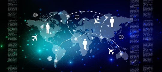 Poster - 2d illustration Business Network concept
