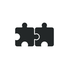 Puzzle icon isolated on white background