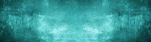 Abstract Dark Aquamarine Turquoise Concrete Stone Paper Texture Background Banner, Trend Color 2020
