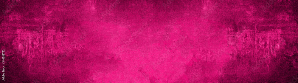 Pink black magenta stone concrete paper texture background panorama banner long, with space for text  - obrazy, fototapety, plakaty 