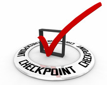 Checkpoint Test Examination Assessment Check Box Mark Point Location 3d Illustration