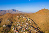 Fototapeta  - Aerial view of Rebeirao Manuel in Santiago island in Cape Verde - Cabo Verde