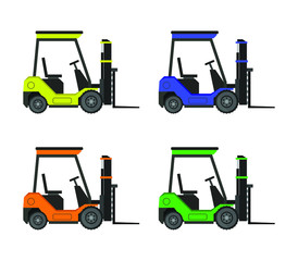 Wall Mural - forklift truck icon