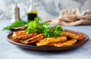 Wall Mural - Traditional potato pancakes made from raw potatoes.