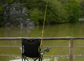 fishing hook and lake