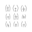 female buttocks doodle icon, vector illustration