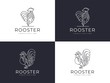 © EndR_ID - Rooster Outline logo sets amazing illustrations