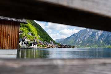 Canvas Print - view of the lake Hallstatt