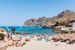Beach, sea and mountain landscape in Cala San Vicente, Majorca