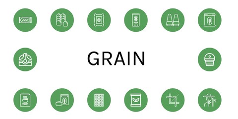 Sticker - Set of grain icons