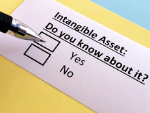 One Person Is Answering Question About Intangible Asset.