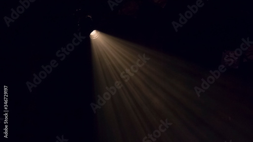 Cuadros en Lienzo Low Angle View Of Illuminated Stage Light In Darkroom