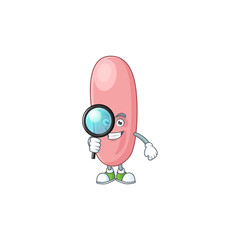 Poster - Smart Detective of legionella pneunophilla cartoon character design concept