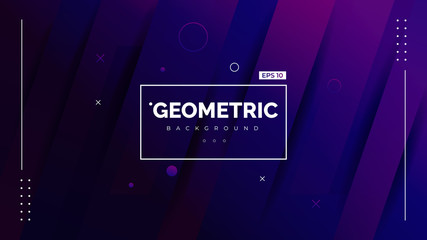 Poster - Creative minimal geometric background. Composition trendy dynamic gradient shapes. Eps10 vector.