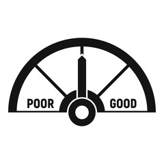 Poster - medium credit score icon. simple illustration of medium credit score vector icon for web design isol
