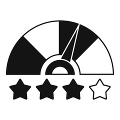 Poster - Star rating credit score icon. Simple illustration of star rating credit score vector icon for web design isolated on white background