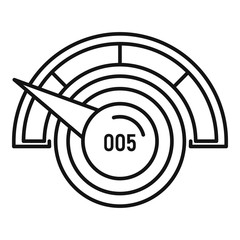 Poster - Low credit score icon. Outline low credit score vector icon for web design isolated on white background