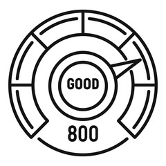 Poster - Good level scale icon. Outline good level scale vector icon for web design isolated on white background