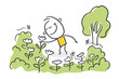 © strichfiguren.de - Strichfiguren / Strichmännchen: Natur, Blumen, Garten, riechen. (Nr. 503)