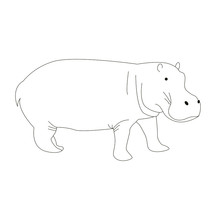Pink Hippo Clip Art Free Stock Photo - Public Domain Pictures