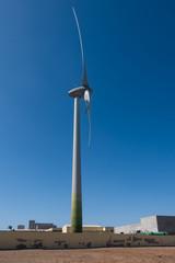 wind-driven generator in Puerto Del Rosario, Fuerteventura, Canary islands, Spain. October 2019