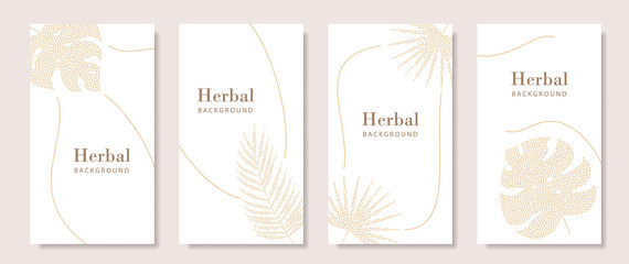 Poster - Gold colored template for social media story