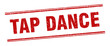 © Aquir - tap dance stamp. tap dance label. square grunge sign