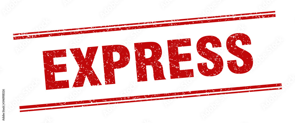express stamp. express label. square grunge sign - obrazy, fototapety, plakaty 
