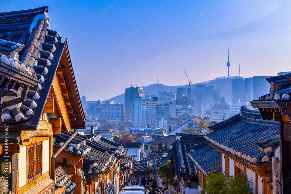 Seoul Bukchon Hanok Village Stock Photo | Adobe Stock
