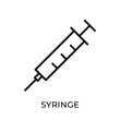 © The Masterplan Std. - Syringe icon vector illustration. Medical Syringe vector icon template. Syringe icon design isolated on white background. Syringe vector icon flat design for website, logo, sign, symbol, app, UI.