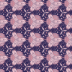 Canvas Print - Seamless pattern with folklore geometric ornament. Background for fabric or wallpaper. Repeating pattern in decorative style with vintage ornaments. Indian textile design for clothes and linen.