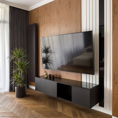 Wall Mural - big tv screen in living room