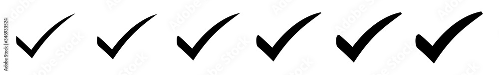 Check Mark Icon Black | Checkmark Illustration | Tick Symbol | Voting ...