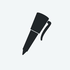 Sticker - Pen vector icon illustration sign