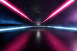 © Westend61 - Three dimensional render of futuristic corridor illuminated by blue and purple neon lighting