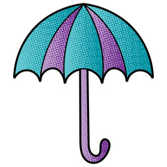 Poster - umbrella vector design. digital hand drawn. comic style