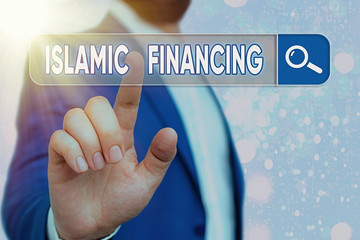 Poster - Text sign showing Islamic Financing. Business photo showcasing Banking activity and investment that complies with sharia
