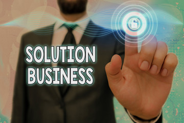 Poster - Handwriting text Solution Business. Conceptual photo Marketing and advertising Payroll Accounting Research