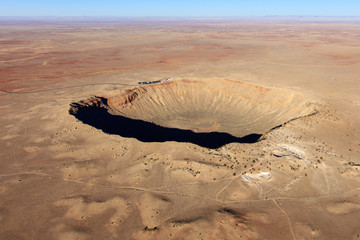 meteor crater aerial photo